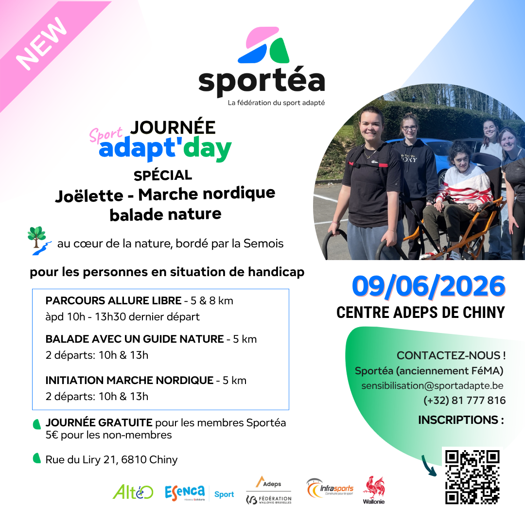 affiche Journée Spécial Joëlette, Marche nordique, découverte nature