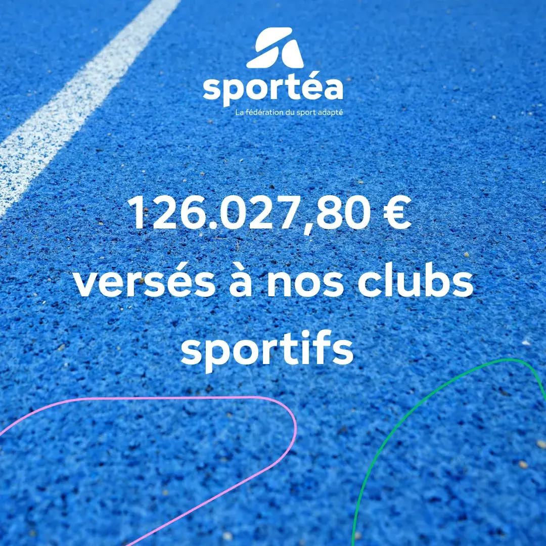 𝟭𝟮𝟲.𝟬𝟮𝟳,𝟴𝟬 € redistribués à nos clubs Sportéa