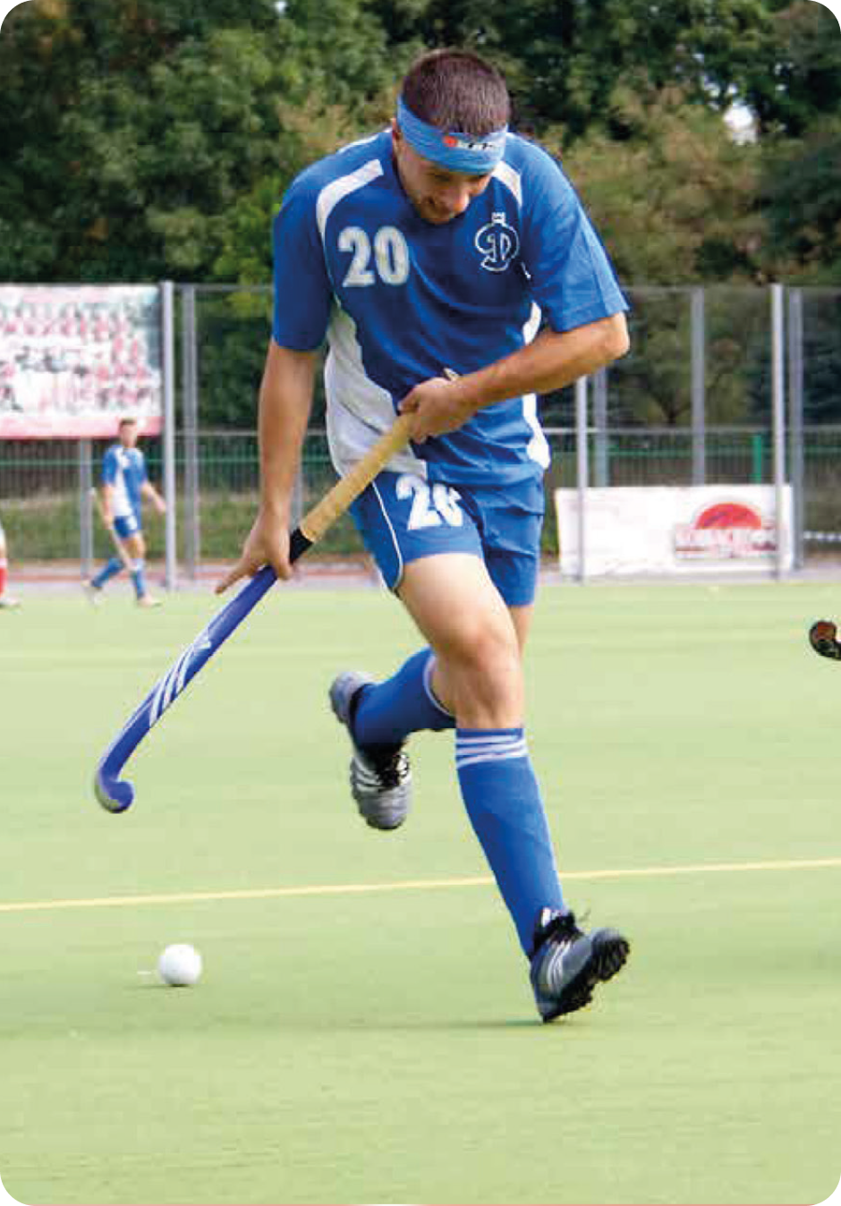Joueur de hockey en action
